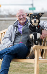 Clark Spencer and his dog Kona